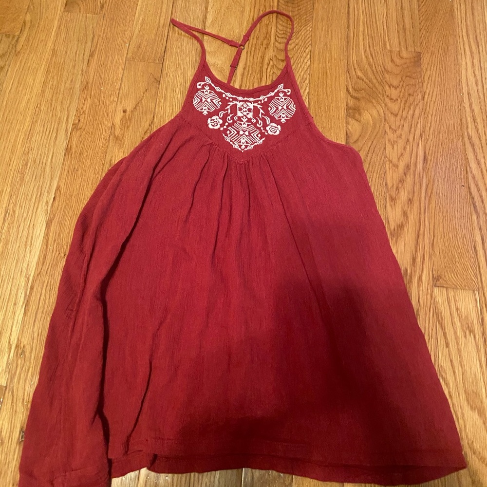 Hollister red small strap tank top